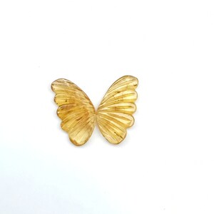 Natural Tourmaline Yellow Color Beautiful Butterfly Wings Pair