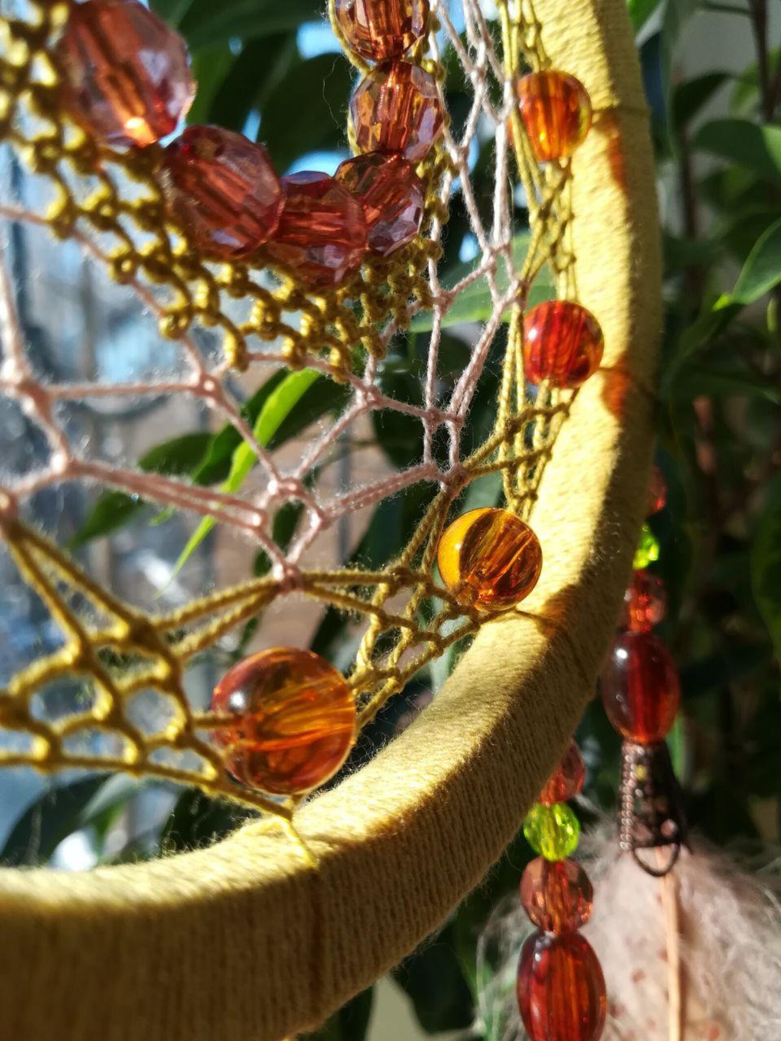 Cazador de sueños verde / Receptor de sueño medio / Decoración | Etsy