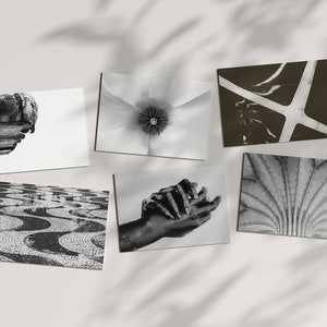 Postkarten Set schwarzweiß, Fotografie, mit Umschlag, 6 Stck. Serie 'Schwarzweiss'