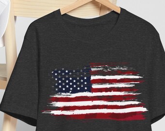 Vintage American Flag Tee, Fourth of July Tees, United States Tshirts, July 4th Graphic Tee, USA Shirts, Patriotic T Shirts