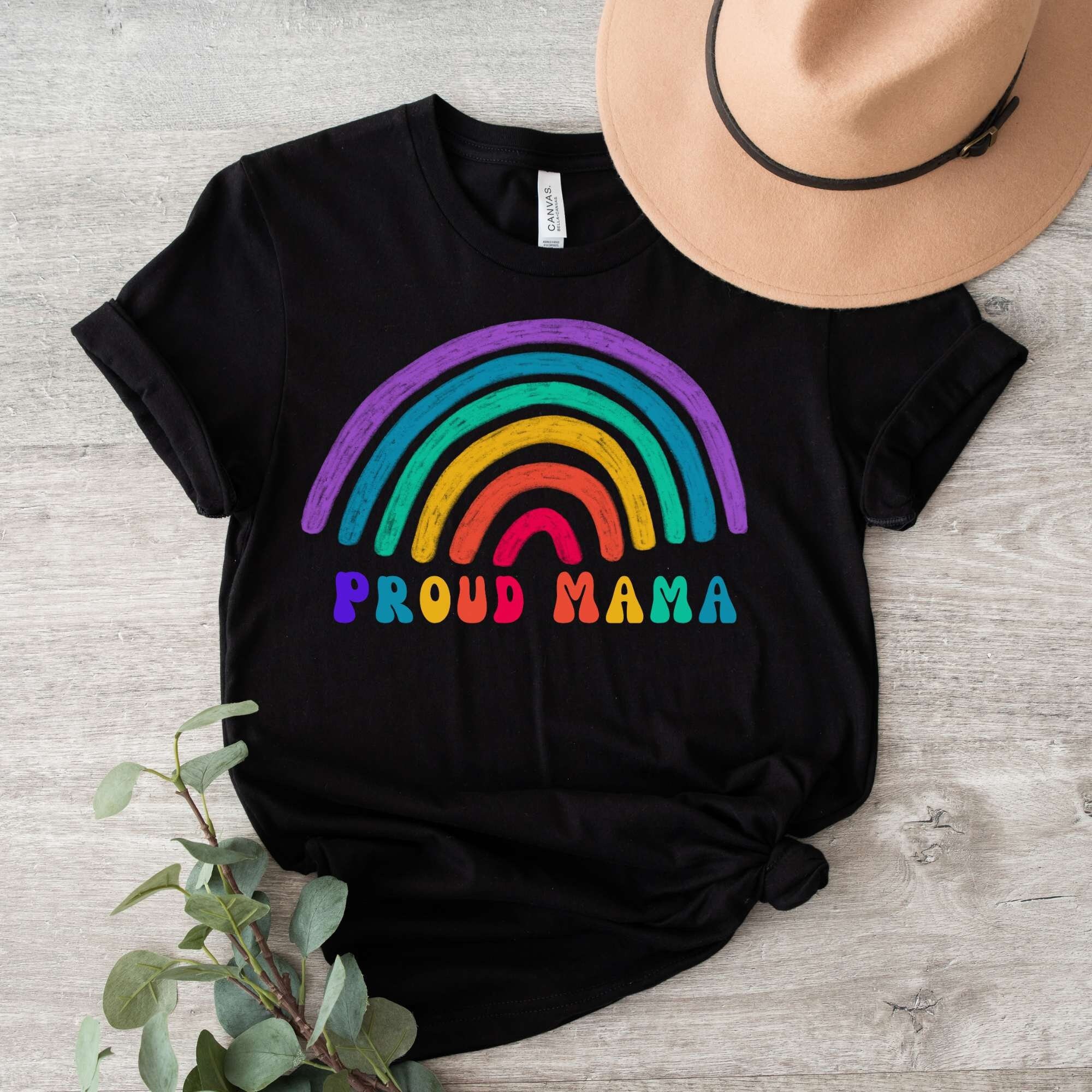 Simply Love Full Size PROUD MAMA Rainbow Graphic Cotton Tee