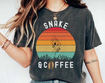 Snake Mom Shirt, Snake Owner Gift, Snake And Coffee Shirt, Pet Lovers Gift