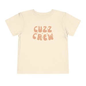 Cuzz Crew Toddler Shirt - Boho Retro Kids Shirt - Cute Cuzz Natural Toddler Tee