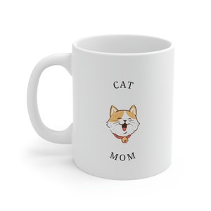 Cat Mom Mug, Funny Coffe Mug, Cat Ceramic Coffee Mug, Cat Mug Handmade,Cat Lover Gift Mug,