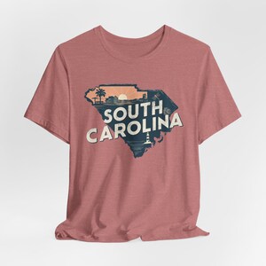 South Carolina T-shirt, Us States Gift,  Travel Gifts, Retro Travel Iconic US States T-shirts, Vintage Shirt All 50 States, Vacation Gifts