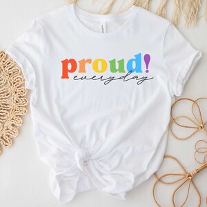 Proud Everyday Pride Shirt,LGBT Pocket Shirt,Pride Month Gift,Gay Pride T-Shirt,Pride Shirt Men,Womens Rainbow Tshirt,LGBTQ Shirt, Ally Tee