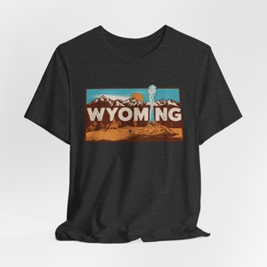 Wyoming T-shirt, Us States Gift, Travel Gifts, Retro Travel Iconic US States T-shirts, Vintage Shirt All 50 States, Vacation Gifts