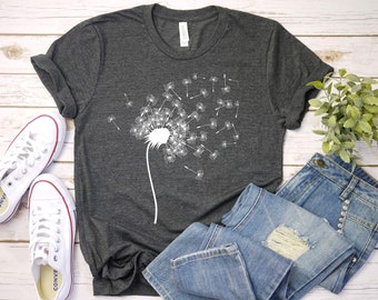 Dandelion Shirt, Windflower Tee, Meditation Gift, Yoga Shirt, Inspirational Shirt