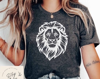 Lion face shirt, majestic Lion Shirt, wild Lion shirt, animal lover shirt, animal shirt, animal face shirt, African Tribal shirt, zoo shirt