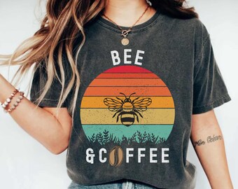 Bee Mom Shirt, Bee Owner Gift, Bee And Coffee Shirt, Pet Lovers Gift