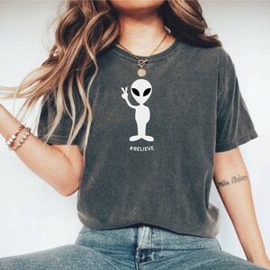 Alien Shirt, Funny Alien Tshirt, Cool Shirt, Ufo Shirt, Hiking Shirt