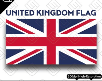 Bandera del Reino Unido SVG, dxf, pdf, eps, ai, jpeg, png - Cricut, Silhouette, Glowforge. Imágenes de alta calidad + vectores - Archivo digital en capas
