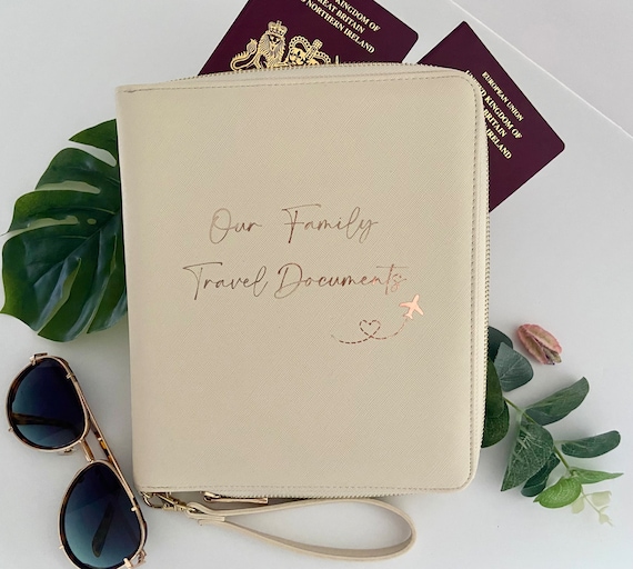 Travel Document Holder Luxury Travel Organiser Travel Planner Passport Holder Family Holiday Organiser Personalised Travel Wallet. Etsy