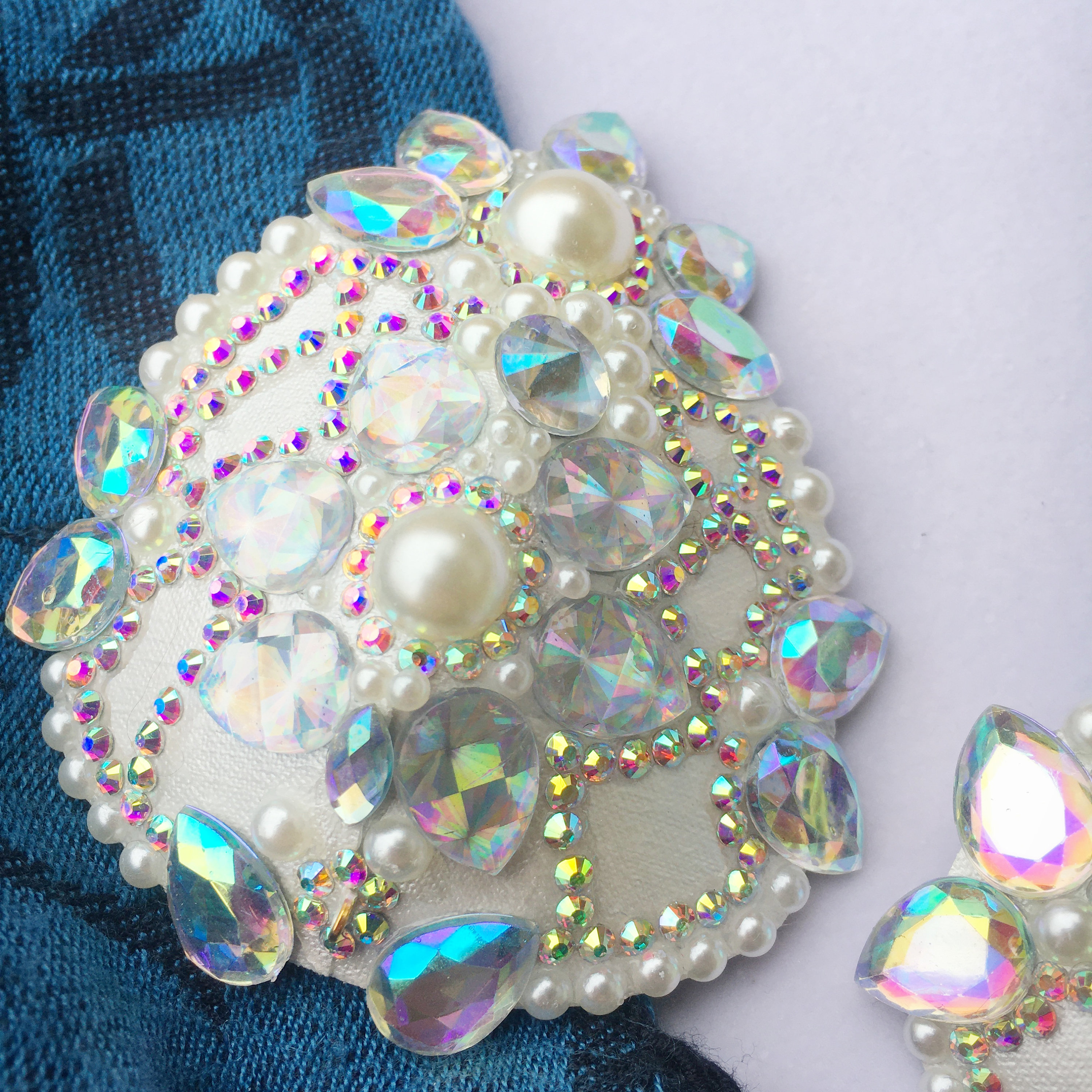 White AB Teardrop Nipple Pasties White Glitter Nipple Etsy