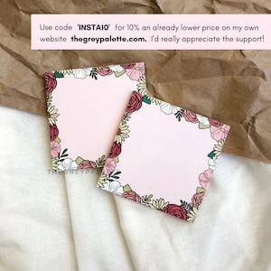 3 x 3 bloc-notes floral rose, bloc-notes floral, grand bloc-notes vierge, blocs-notes mignons, bloc-notes de liste de tâches, bloc-notes quotidien, blocs-notes planner