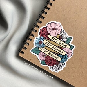 Keep Going Sticker, Autocollant motivationnel, Autocollant d’encouragement, Cadeaux pour elle, Cadeaux pour lui, Autocollant de vinyle imperméable à l’eau mignon