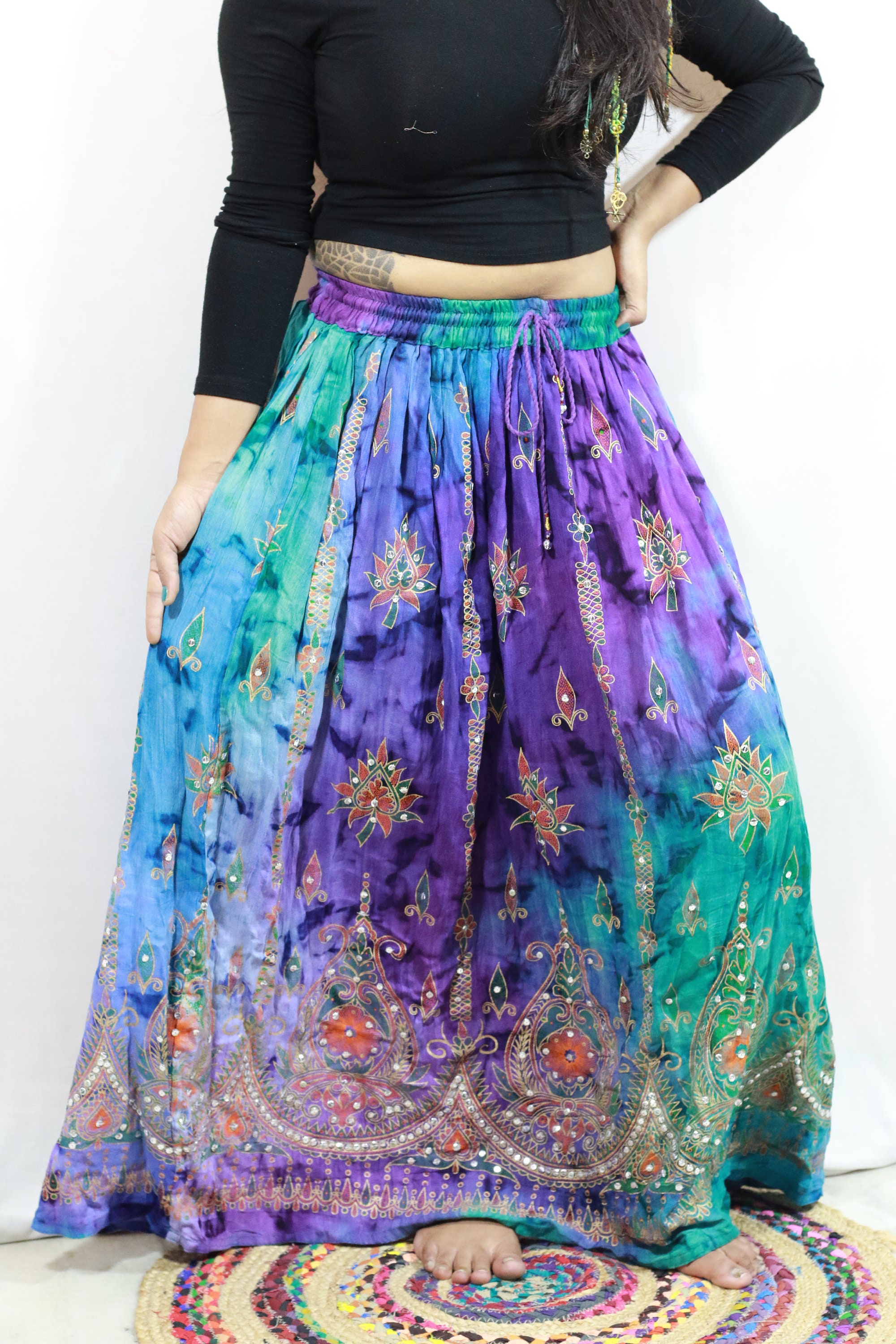 Women Long Skirt India Traditional Clothing Designer for Etsy