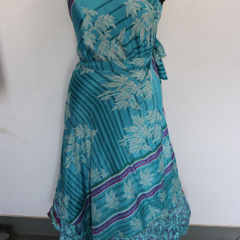 Vintage Silk Wrap Skirt Earth Tones - XS main image 0