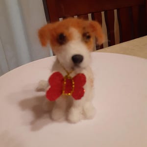 Needle felted Jack Russell dog Ornament size