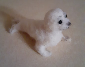 Harp Seal Pup Needle felted