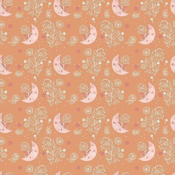 Beneath the Western Sky Floral Moons Orange by Gracey Larson for Riley Blake Designs