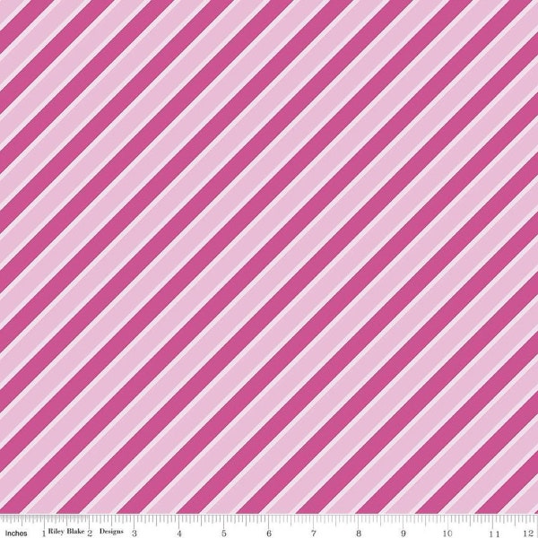 Malibu Barbie™ Stripes Pink for Riley Blake Designs