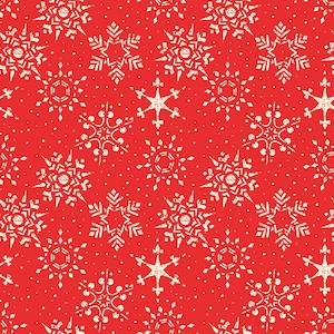 Adel im Winter Schneeflocken Rot von Sandy Gervais für Riley Blake Designs