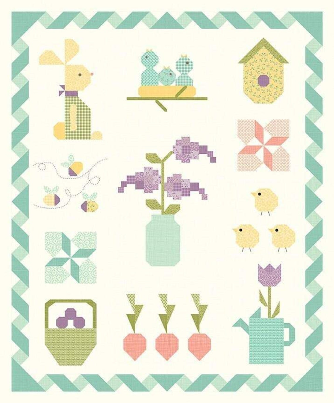 Sandy Gervais Spring Sampler Quilt Pattern - Etsy