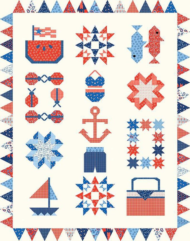 Summer Sampler Paper Quilt Pattern by Sandy Gervais - Etsy