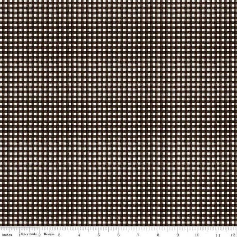 Snow Sweet Hand Painted Gingham Charcoal by J Wecker Frisch for Riley Blake Designs