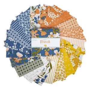 Mit einem Flourish 5&quot; Stacker Charm Pack Kollektion von Simple Simon and Company für Riley Blake Designs