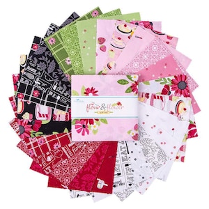 Coleção Farinha e Flores de Jill Finley para Riley Blake Designs 5&quot; Stacker Charm Pack