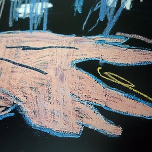 Jean Michel Basquiat New York street artist. 'Mona Lisa' rare large poster. Like Keith Haring. Wall art. Free delivery. Christmas gift ideas.