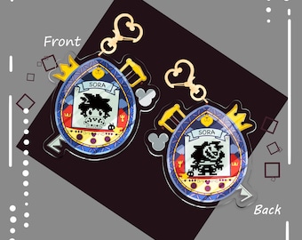 kingdom Hearts Tamagotchi keychain Sora/Roxas - Double-Sided - Clear Acrylic