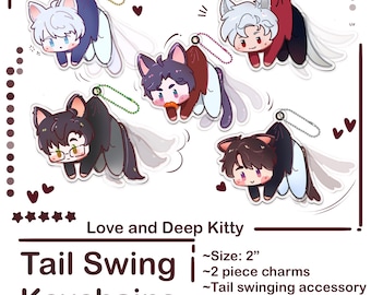 Cat Wiggle Tail Babies | Love and ur Chibi Space Acrylic Keychain | Accessories |