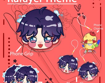 Pouty Raphael | Love and ur Chibi Space Acrylic Phone Stand | Phone Support | Accessories for Phone