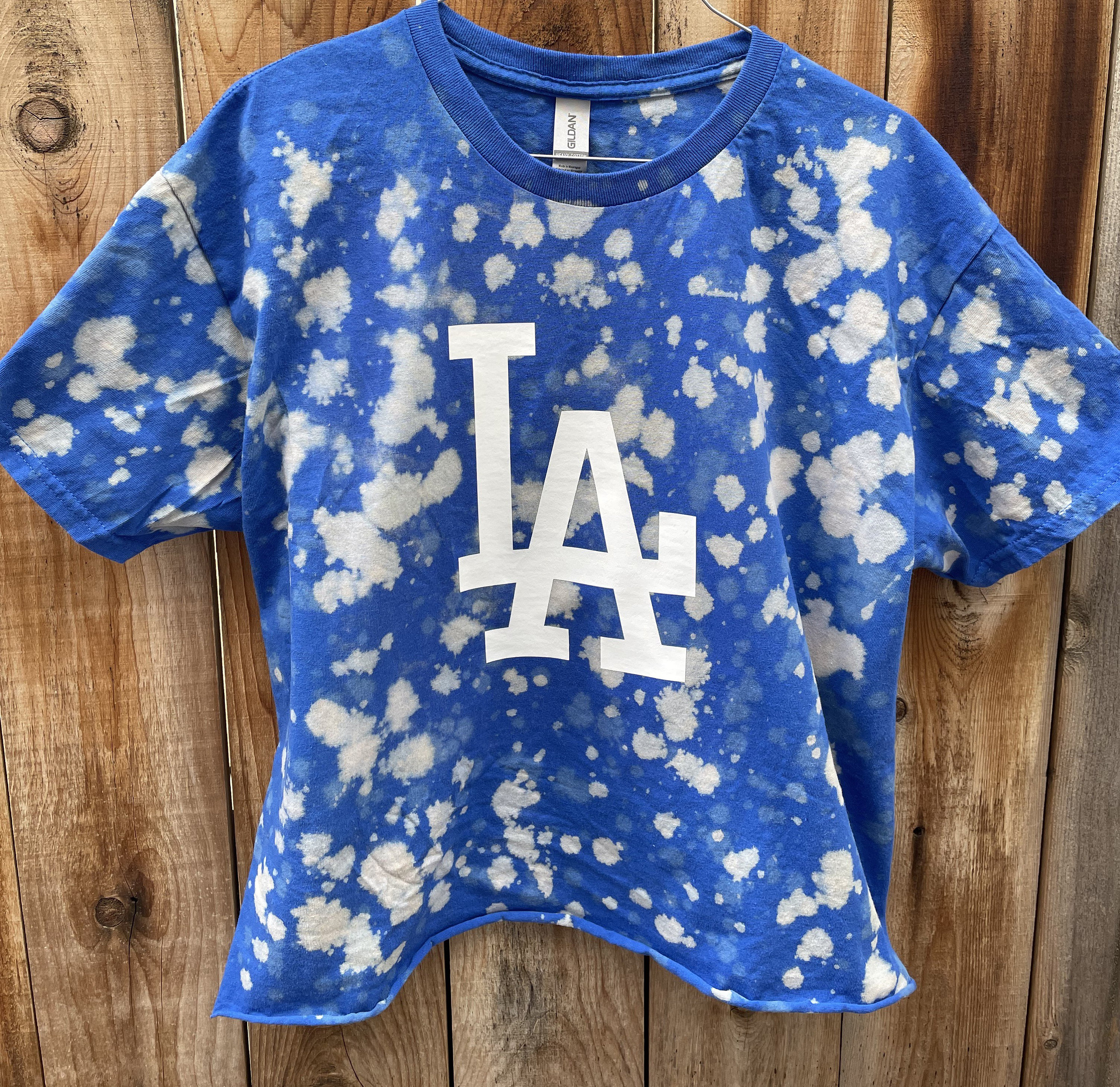 La Dodgers Cut Sleeve Distressed Sleeveless Tshirt