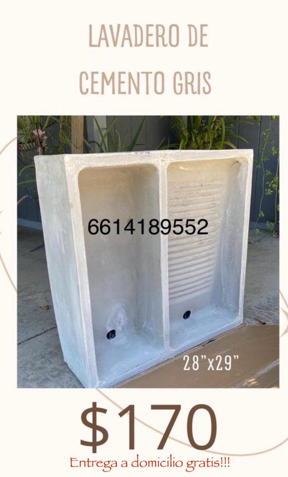 Lavaderos de cemento con base