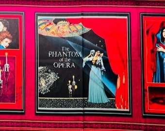 The Phantom of The Opera Vintage Quilt Cotton by Panel - OOP - HTF