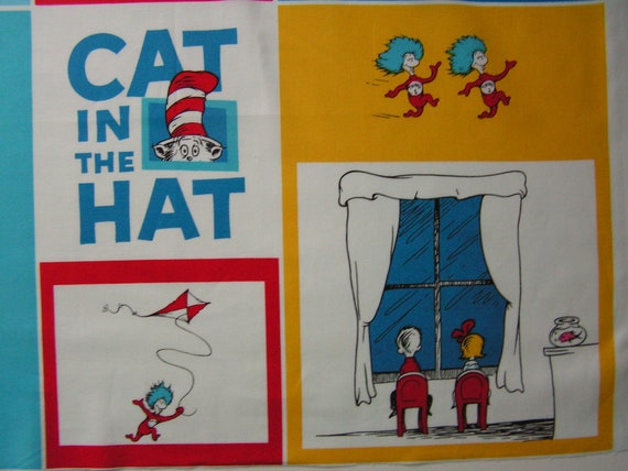 Download Cat In The Hat Dr Seuss 10 Block Cotton Panel By Robert Etsy Yellowimages Mockups