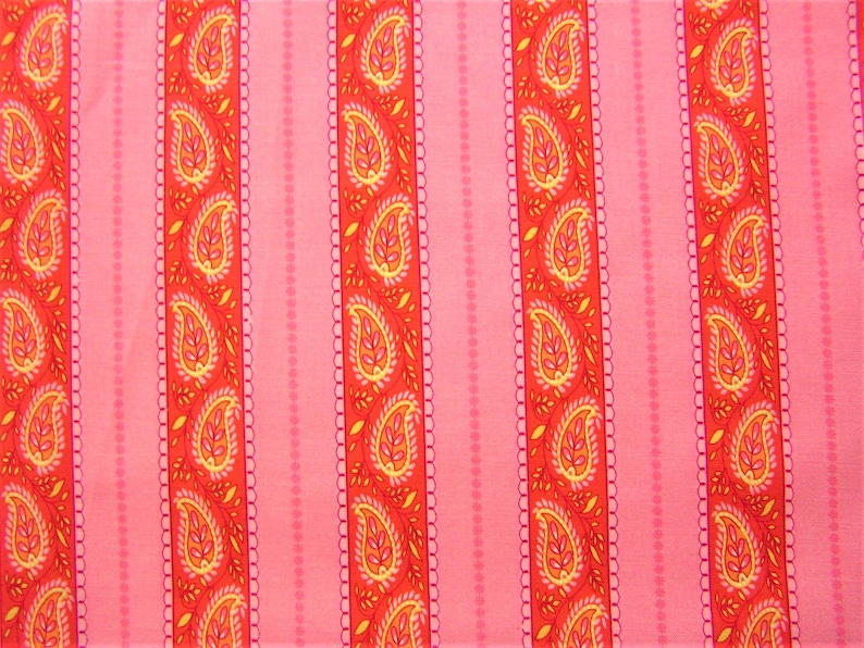 Michael Miller For Vera Bradley Narrow Stipe Designer Fabric Rare Find Cotton Fabrics by half yard image 1