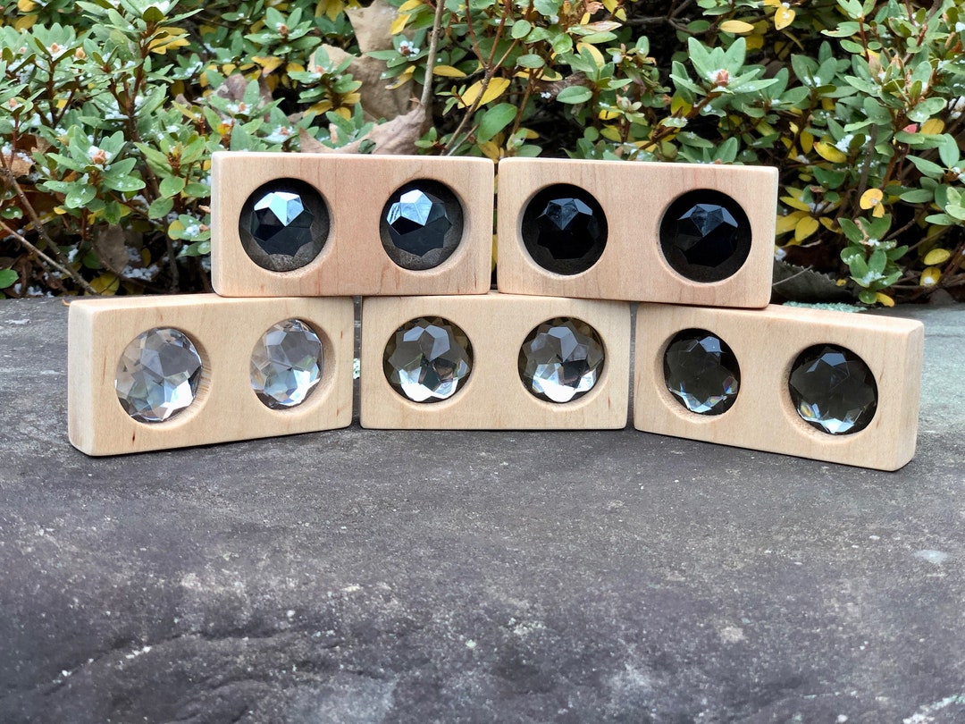 Monochrome Gem Blocks Gems Blocks Wood Maple Block Play Etsy