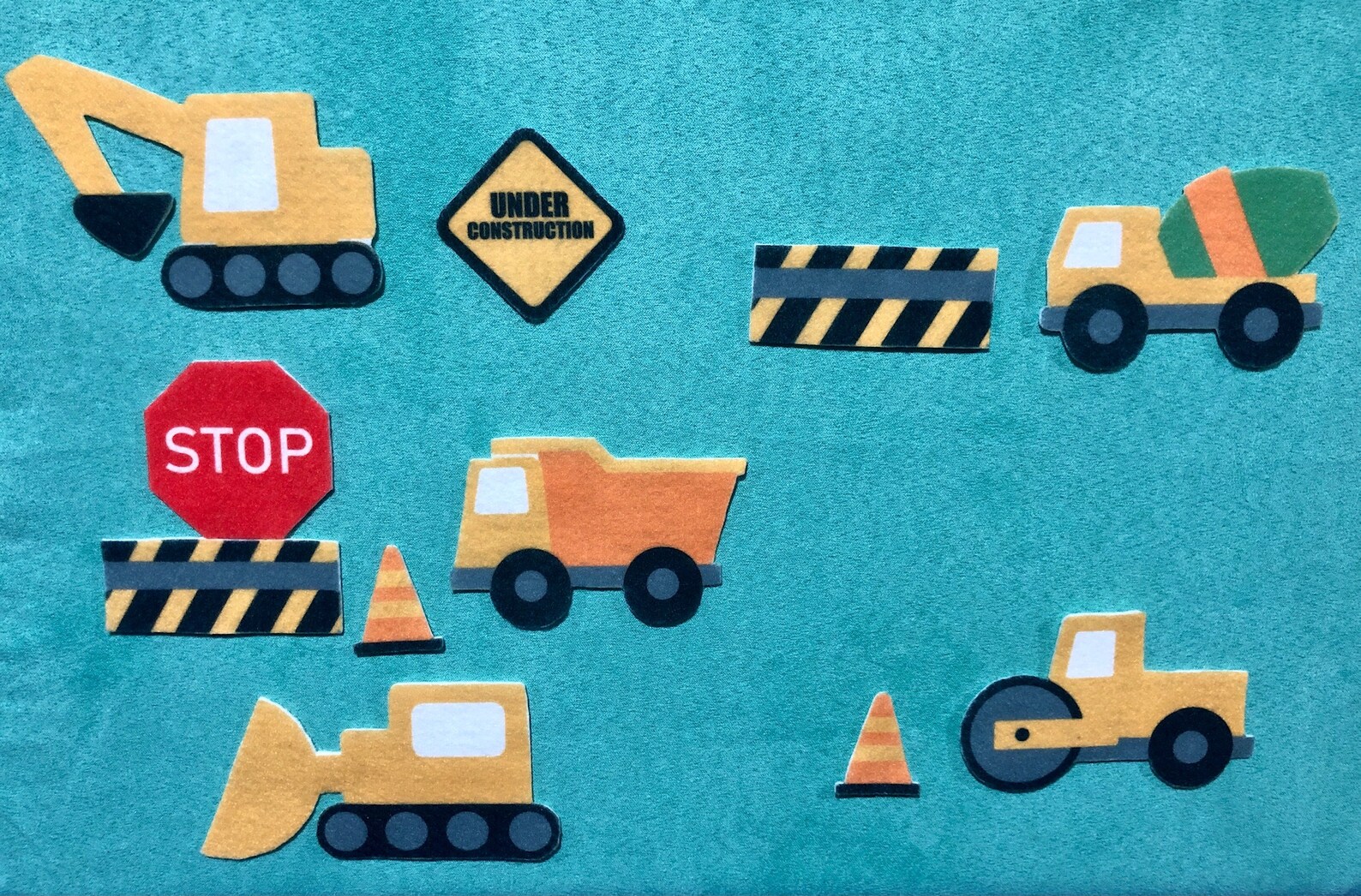 Construction Felt Play Set Sublimation Bulldozer Dump Etsy UK