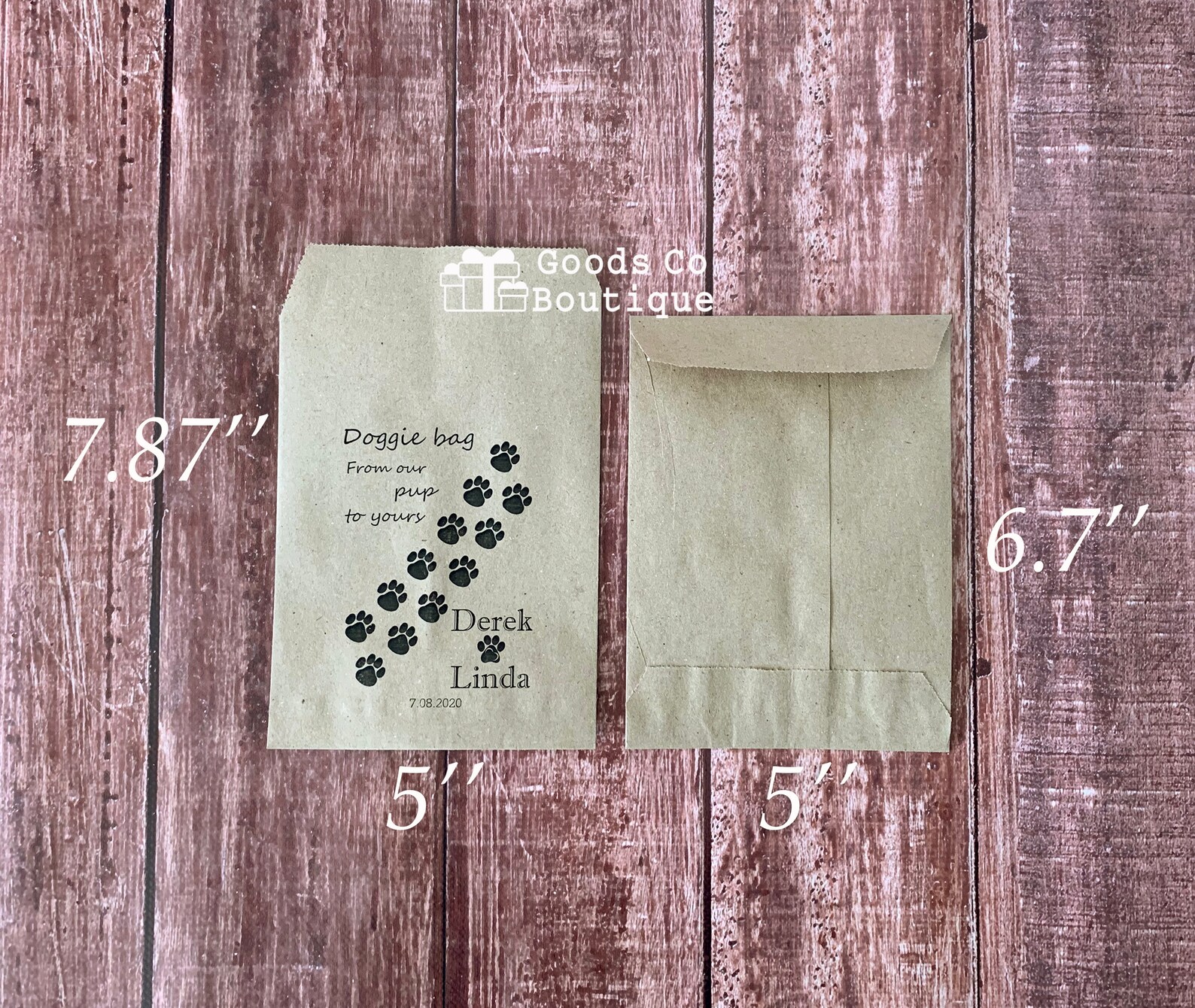 Doggie Bag Wedding dog favor bags Dog treat favor bags Pet Etsy