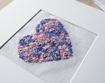 Floral Heart Embroidery Kit | Beginner Hand-Stitched Craft