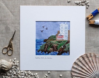 Ireland "Rathlin West" Lighthouse embroidery kit | Irish Lighthouses