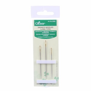 Sashico Needles Clover (Sashiko) Long Type Pack of 3 Japanese embroidery