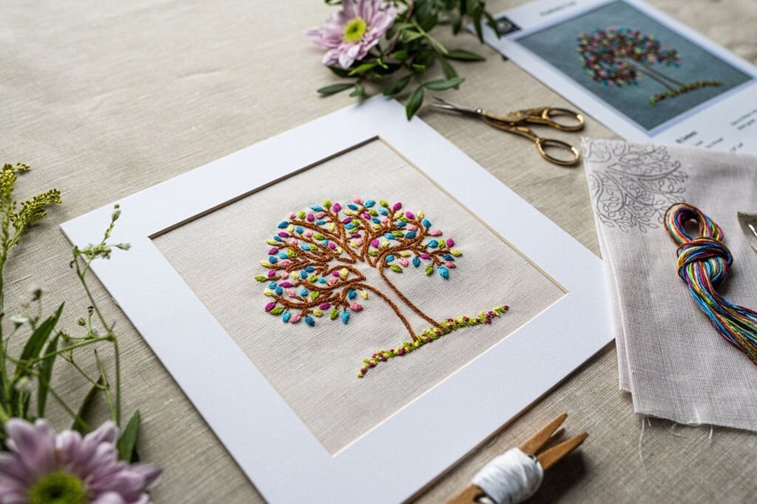 Embroidery Kit - Positivity Tree - Embroidery Design for Beginners ...