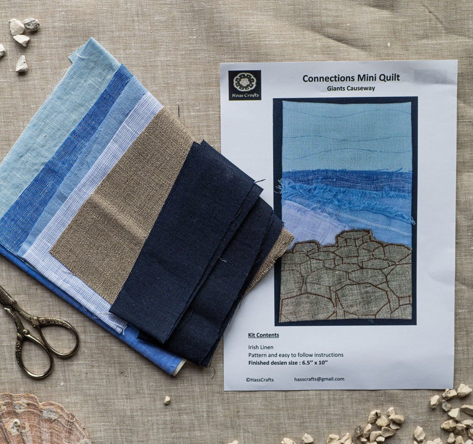 Landscape Craft Kit Giants Causeway Mini Quilt Kit, Irish Landscape Craft Set - Etsy