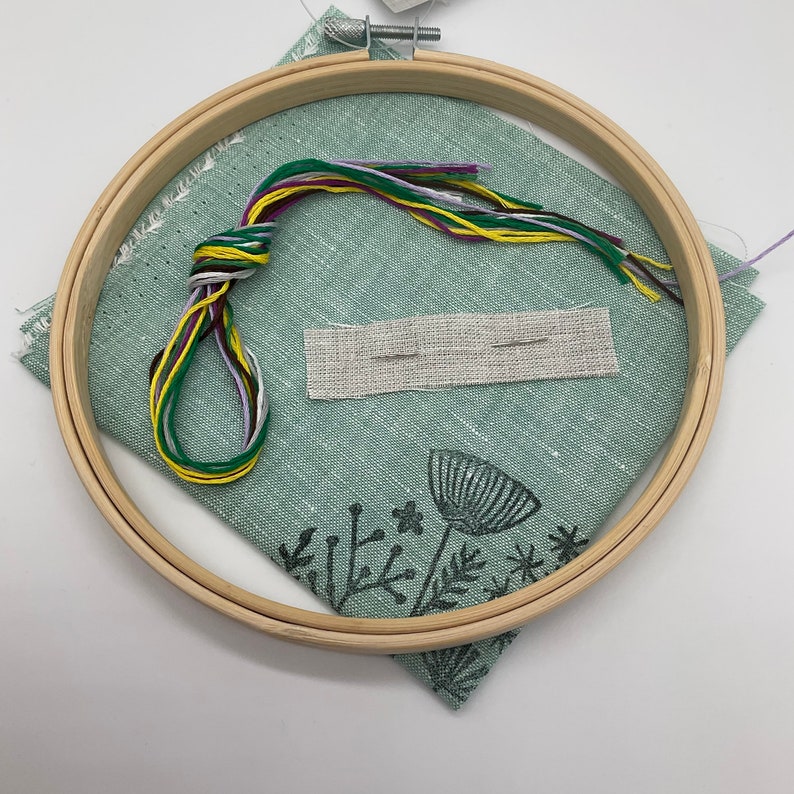 Wild Flower Irish Linen Stamped Embroidery Kit. Etsy